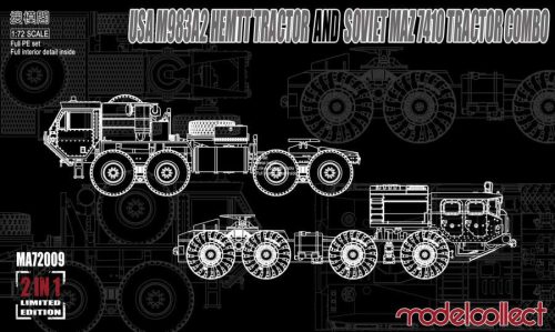 Modelcollect 1:72 USA M983A2 HEMTT Tractor and Soviet MAZ 7410 tractor