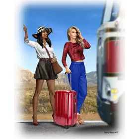   Master Box 1:24 Hitchhikers-Erica and Kery,Truckers seri Kit No.1