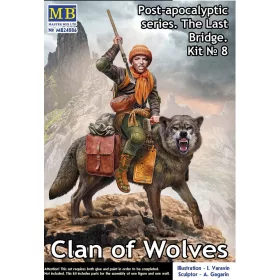   Master Box 1:24 Post-apocalyptic series. The Last Bridge. Kit No. 8. Clan of Wolves