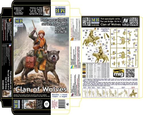 Master Box 1:24 Post-apocalyptic series. The Last Bridge. Kit No. 8. Clan of Wolves