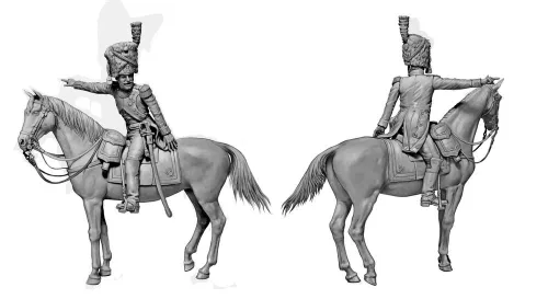Master Box 1:32 Napoleonic Wars Era. The Old Guard Officer