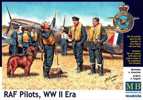 Master Box 1:32 - RAF Pilots, WW II Era figura makett