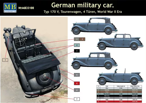 Master Box 1:35 Germ. military car Typ 170V Tourenwagen