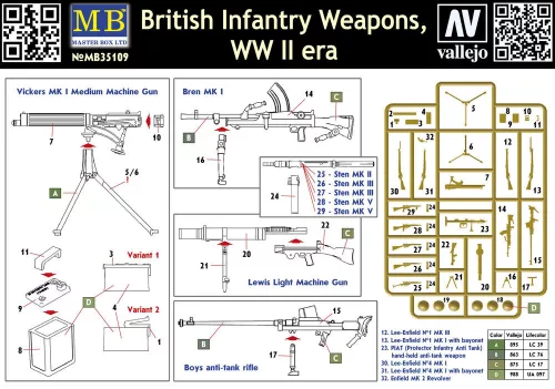 Master Box 1:35 British infantry weapons, WWII era
