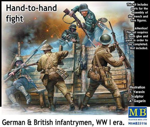 Masterbox 1:35 Hand-to-hand fight, German & British infantrymen, WW I era