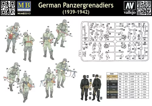 Master Box 1:35 Deutsche Panzergrenadiere 1939-42