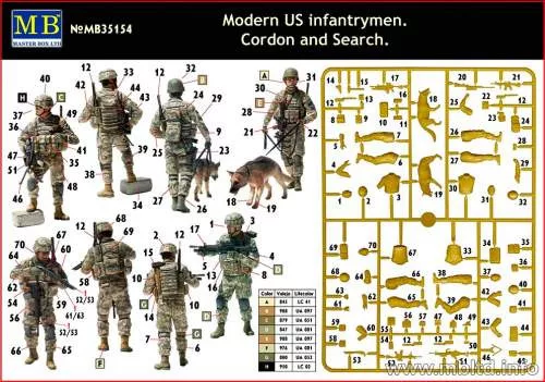 Masterbox 1:35 Modern US infantrymen Cordon and Search