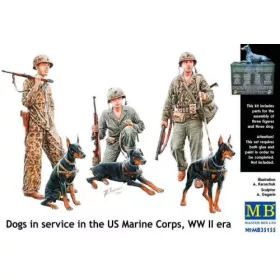 Master Box 1:35 Dogs in service in US Marine Corps