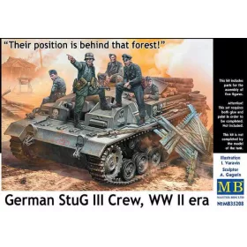   Master Box 1:35 German StuG III Crew, WWII era.Their position is behind that forest
