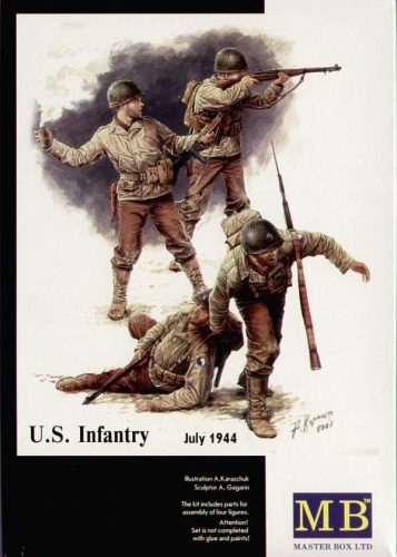 Masterbox 1:35 U.S. Infantry 1944 figura makett