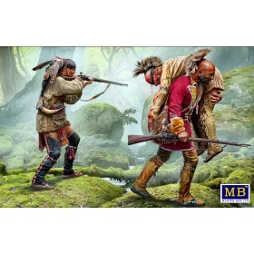   Master Box 1:35 Wounded brother. Indian Wars series, XVIII century. Kit No. 2