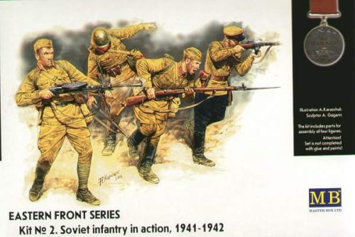 Masterbox 1:35 Eastern Front Summer 1941, Russian (WWII) Infantry 4 figure