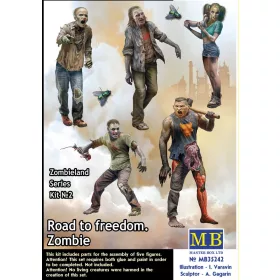   Master Box 1:35 Zombieland Series, Kit No. 2. Road to freedom. Zombie