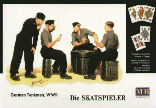 Masterbox 1:35 German (WWII) tank crew playing cards Die Skatspieler