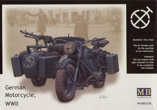 Masterbox 1:35 German motorcycle and sidecar MB3528