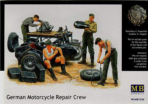 Masterbox 1:35 German (WWII) Motorcycle Repair Crew