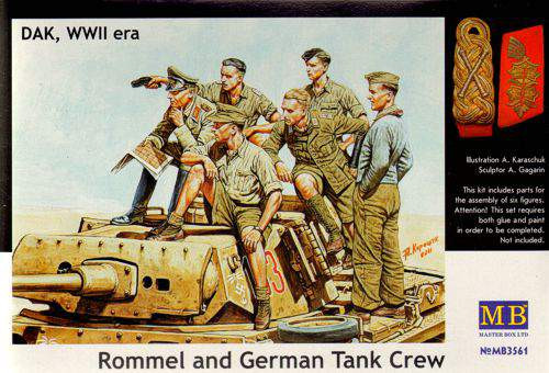 Masterbox 1:35 German (WWII) Tank Crew, Afrika Korps including Rommel