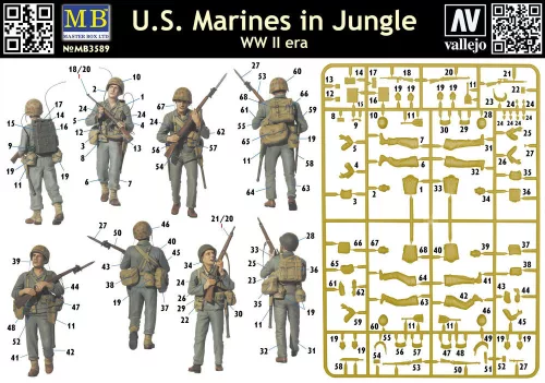 Master Box 1:35 U.S. Marines in jungle, WWII era