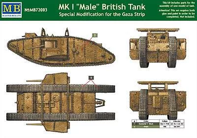 Master Box 1:72 MK I Male British tank,Special modificat