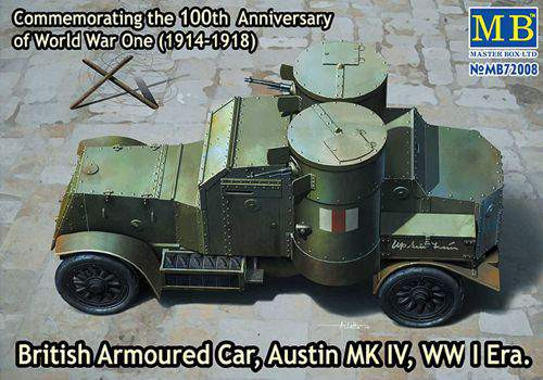 Masterbox 1:72 British Armoured Car, Austin, MK IV, WW I Era