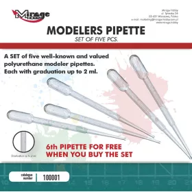   Mirage Hobby MIRAGE MODELLERS PIPETTES (5 pcs + 1 free pc. / each 2 ml)