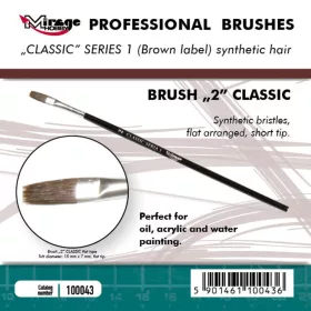   Mirage Hobby MIRAGE BRUSH FLAT HIGH QUALITY CLASSIC SERIES 1 size 2
