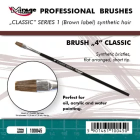   Mirage Hobby MIRAGE BRUSH FLAT HIGH QUALITY CLASSIC SERIES 1 size 4