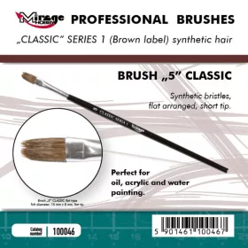   Mirage Hobby MIRAGE BRUSH FLAT HIGH QUALITY CLASSIC SERIES 1 size 5