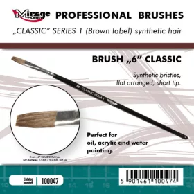   Mirage Hobby MIRAGE BRUSH FLAT HIGH QUALITY CLASSIC SERIES 1 size 6