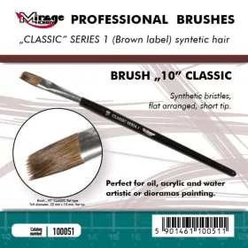   Mirage Hobby MIRAGE BRUSH FLAT HIGH QUALITY CLASSIC SERIES 1 size 10