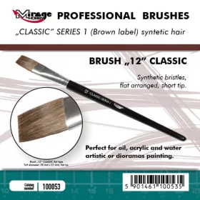   Mirage Hobby MIRAGE BRUSH FLAT HIGH QUALITY CLASSIC SERIES 1 size 12