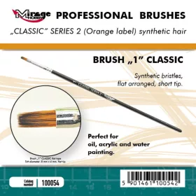   Mirage Hobby MIRAGE BRUSH FLAT HIGH QUALITY CLASSIC SERIES 2 size 1
