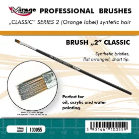   Mirage Hobby MIRAGE BRUSH FLAT HIGH QUALITY CLASSIC SERIES 2 size 2