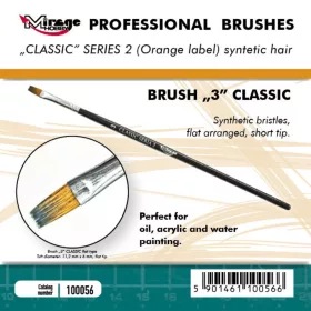   Mirage Hobby MIRAGE BRUSH FLAT HIGH QUALITY CLASSIC SERIES 2 size 3