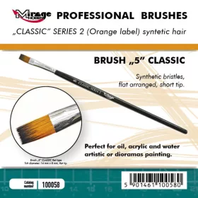   Mirage Hobby MIRAGE BRUSH FLAT HIGH QUALITY CLASSIC SERIES 2 size 5
