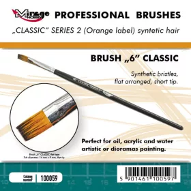   Mirage Hobby MIRAGE BRUSH FLAT HIGH QUALITY CLASSIC SERIES 2 size 6