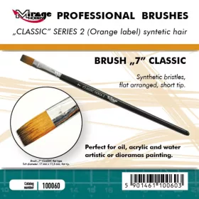   Mirage Hobby MIRAGE BRUSH FLAT HIGH QUALITY CLASSIC SERIES 2 size 7