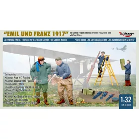  Mirage Hobby 1:32 WWI German FA(A) Units Crew 'Emil und Franz 1917' w/Equipment