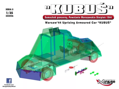 Mirage Hobby 1:35 KUBUS Warsaw'44 Uprising Armoured Car