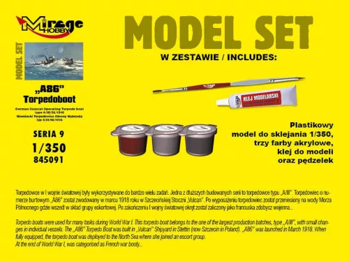 Mirage Hobby 1:350 A86 German Torpedoboot (Model Set)