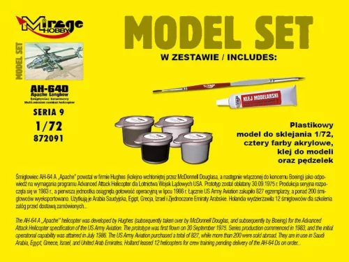 Mirage Hobby 1:72 AH-64D APACHE Longbow (Model Set)