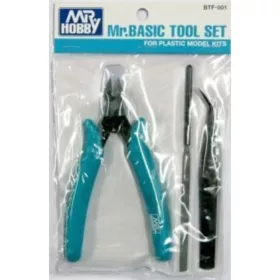   Mr Hobby - Gunze Mr Hobby -Gunze Basic Tool Set(Nipper,Angled Tweezer,File)for Plastic ModelKits