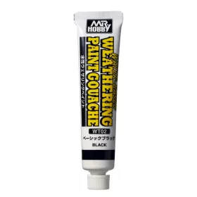   Mr Hobby - Gunze Mr Hobby -Gunze WATER-BASED WEATHERING PAINT GOUACHE BASIC BLACK
