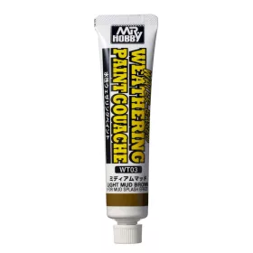   Mr Hobby - Gunze Mr Hobby -Gunze WATER-BASED WEATHERING PAINT GOUACHE LIGHT MUD BROWN