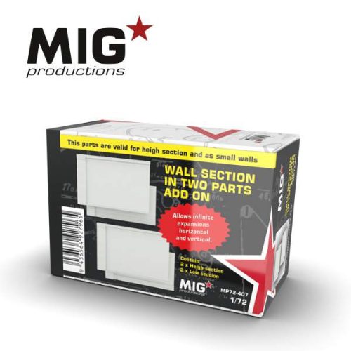 MIG Productions 1:72 Wall Section In Two Parts Add On