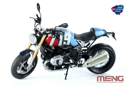 MENG-Model 1:9 BMW R nineT Option 719 Mars Red/CosmicBlue (Pre-colored Edition)