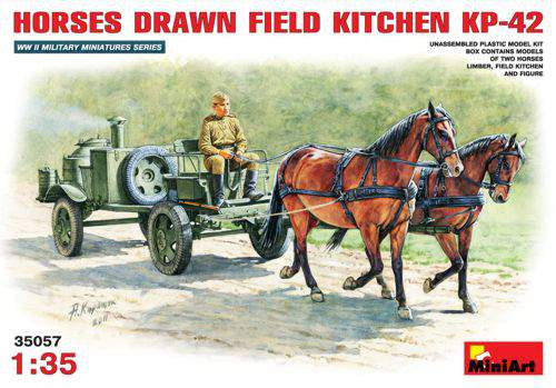 Miniart 1:35 Soviet Field Kitchen with Horses