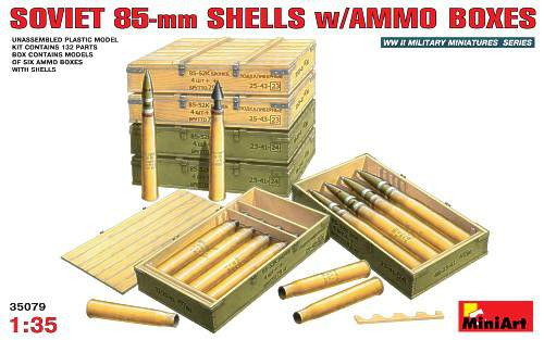 Miniart 1:35 Soviet 85mm Shells with ammunition boxes