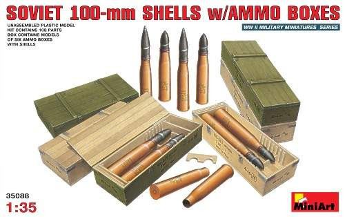 Miniart 1:35 Soviet 100mm Shells with ammunition boxes