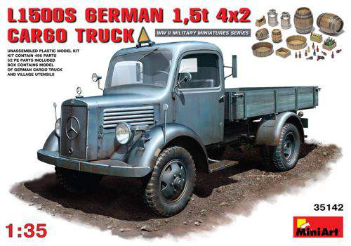 Miniart 1:35 L1500S German 1.5t 4x2 Cargo Truck